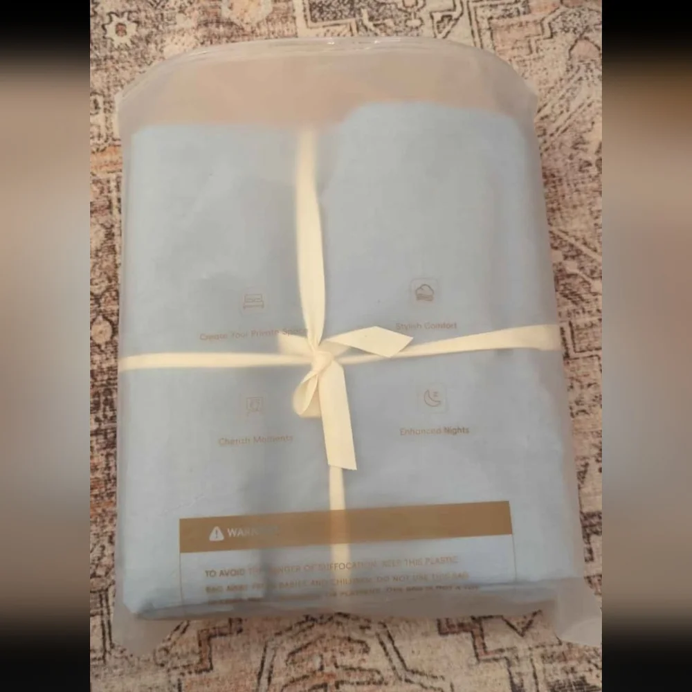 FOSSA Duvet Cover Set 100% Washed Cotton Linen Feel Super Soft Breathable Cozy 3
